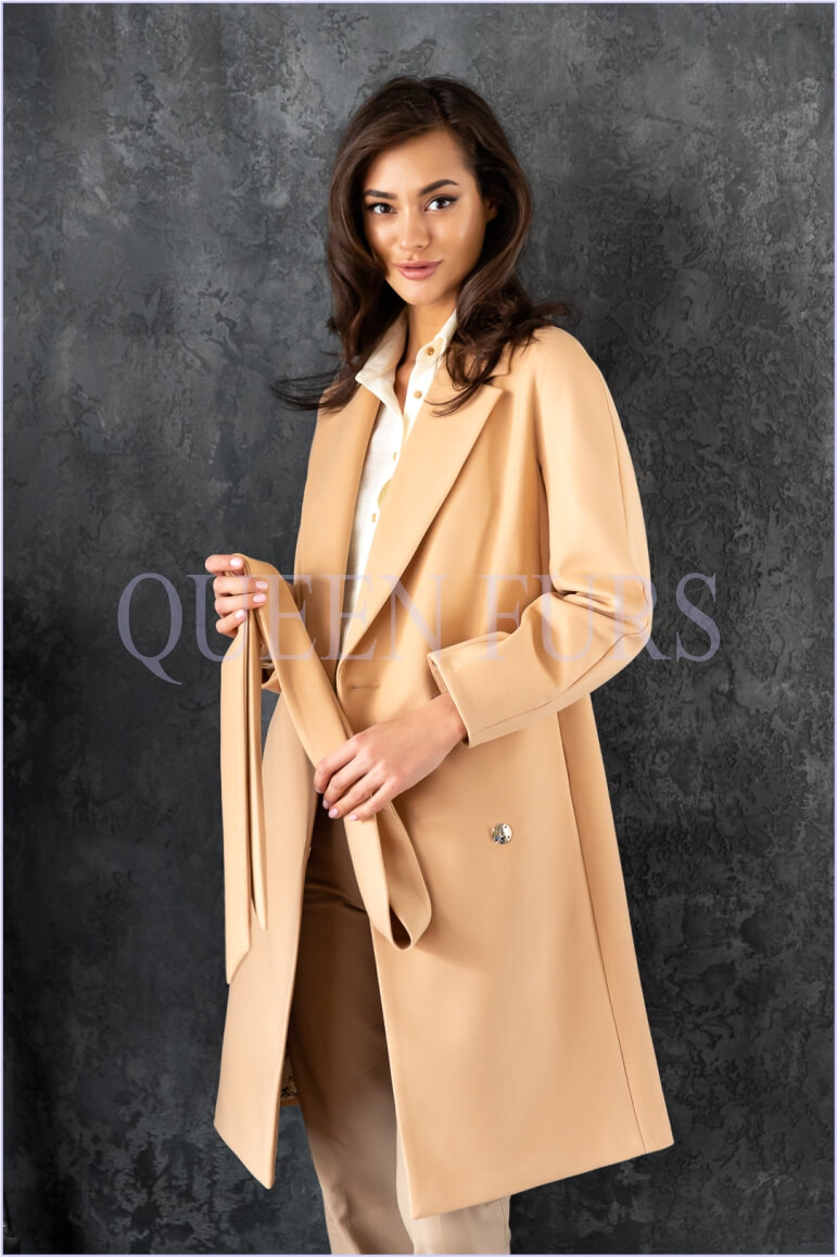 Пальто кемел ( светлое ), модель П-07, размер 44, цена, фото