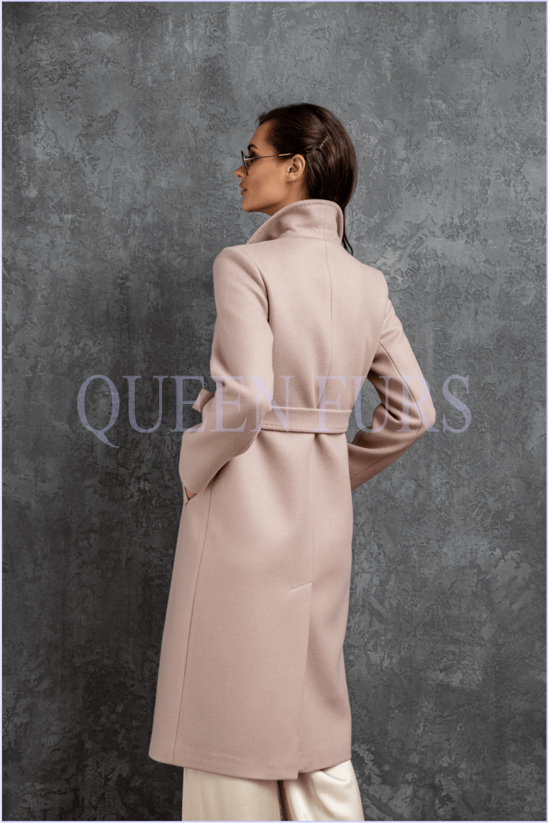 Итальянское пальто из кашемира с поясом, 110 см, модель П-20, размер 42, цена, фото