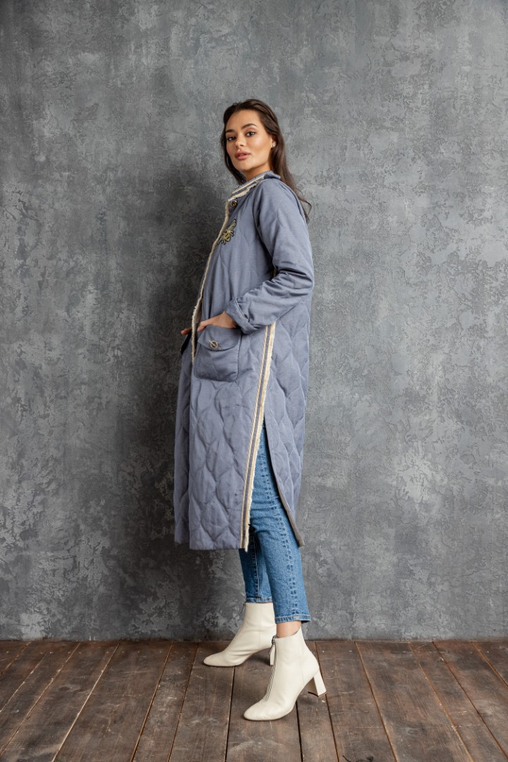 Джинсовое пальто, модель пальто ММ-23, размер 42, цена, фото