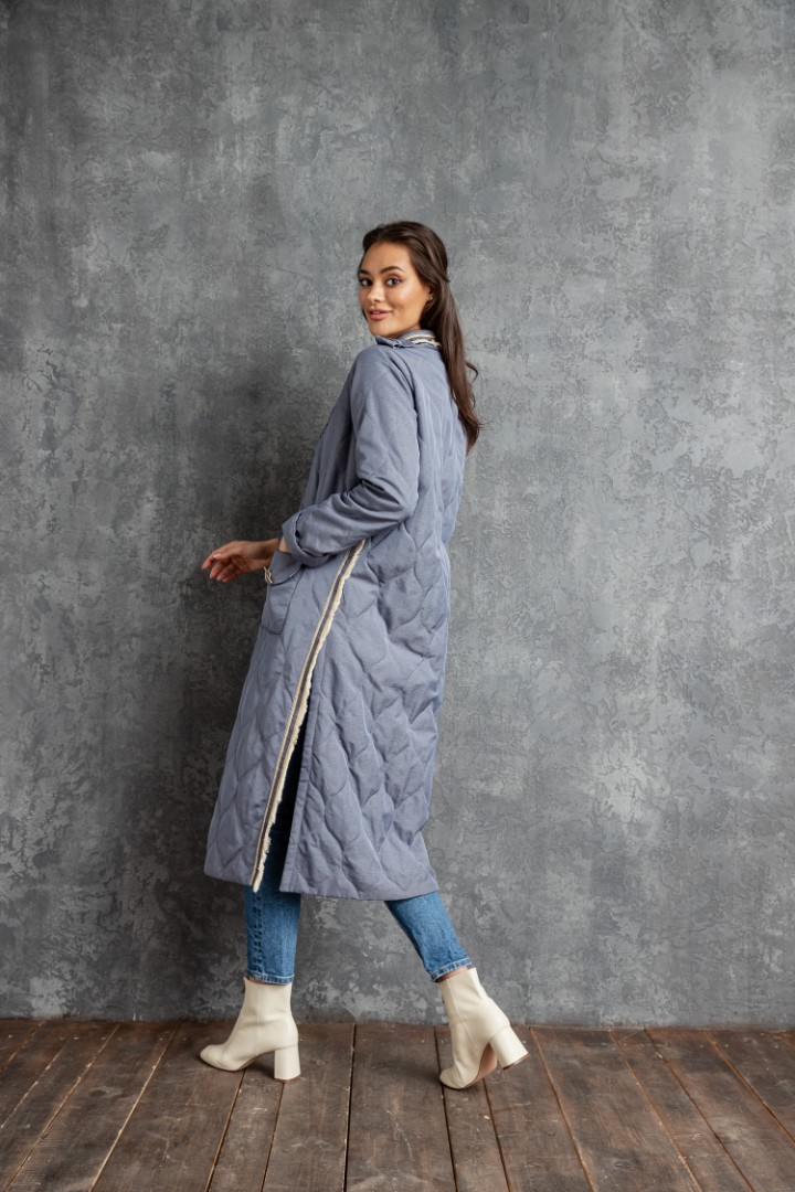 Джинсовое пальто, модель пальто ММ-23, размер 42, цена, фото