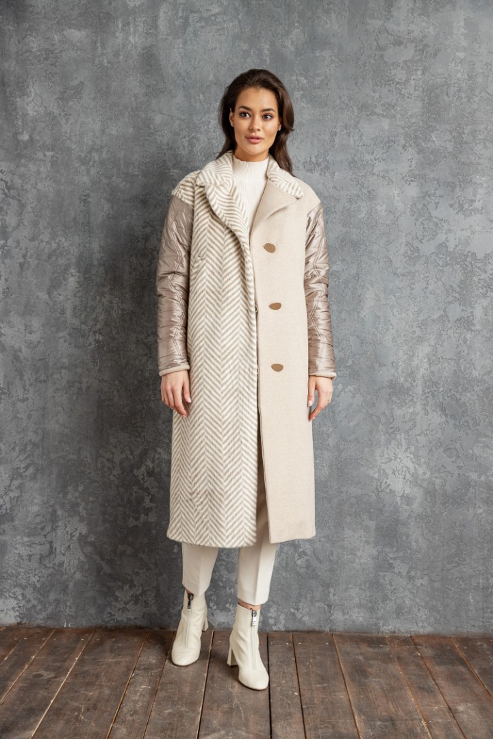 Комбинированное пальто, модель ММ-18, размер 44, цена, фото