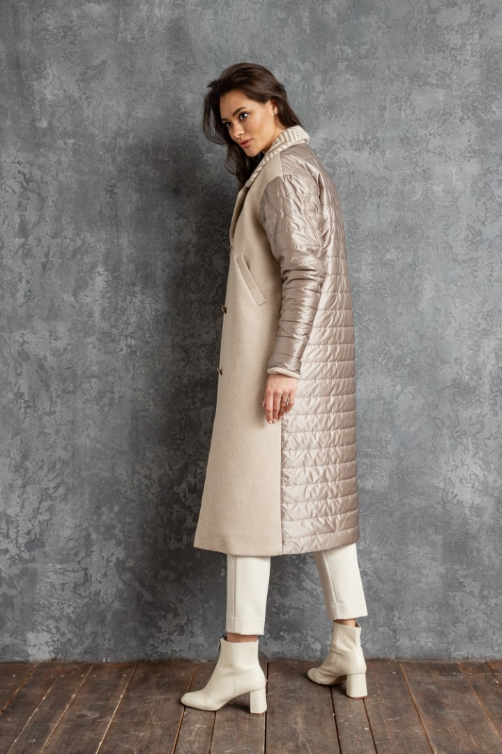Комбинированное пальто, модель ММ-18, размер 44, цена, фото