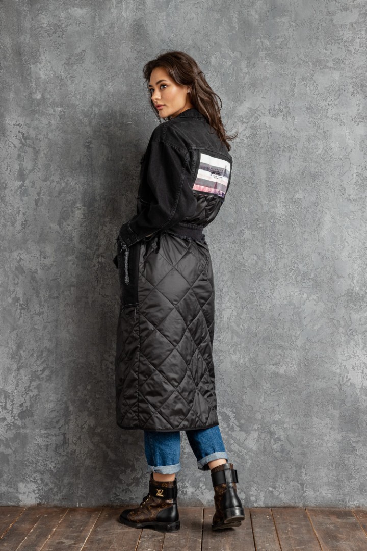 Джинсовое пальто, модель пальто ММ-24 44 размера, цена, фото