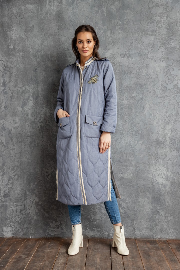 Джинсовое пальто, модель пальто ММ-23, размер 44, цена, фото
