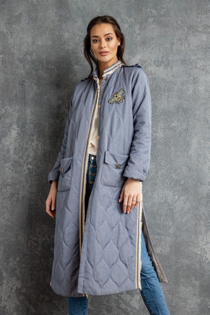 Джинсовое пальто, модель пальто ММ-23, размер 46