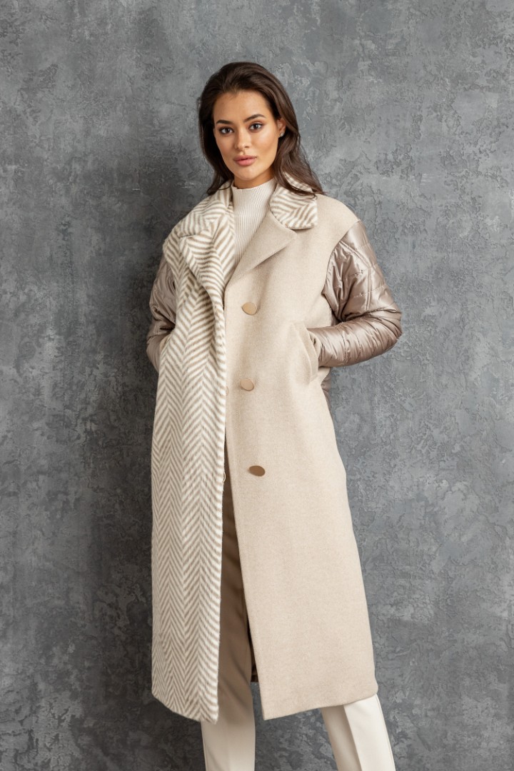 Комбинированное пальто, модель ММ-18, размер 48, цена, фото