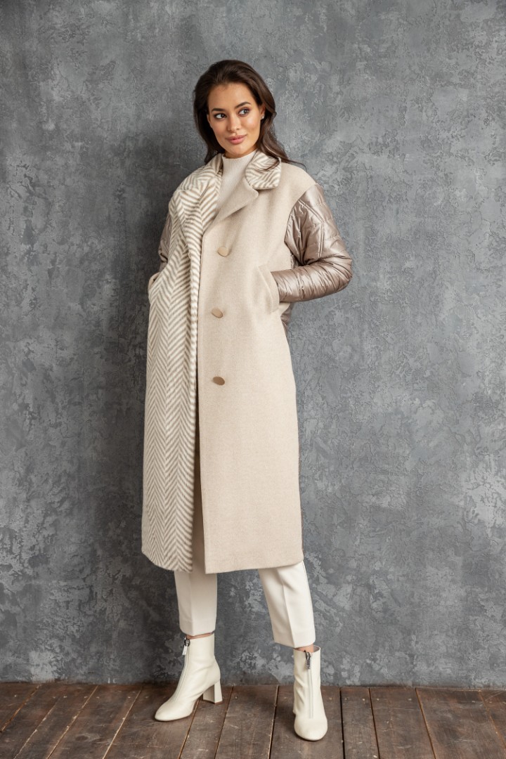 Комбинированное пальто, модель ММ-18, размер 50, цена, фото